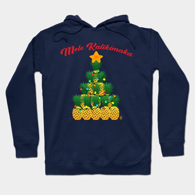 Mele Kalikimaka Pineapple Christmas Tree Hoodie by jasonyerface